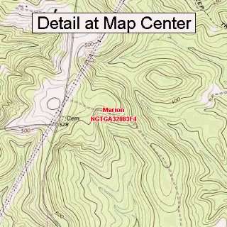  USGS Topographic Quadrangle Map   Marion, Georgia (Folded 