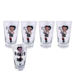 Officially Licensed Betty Boop Pint Glasses Set:  Kitchen 