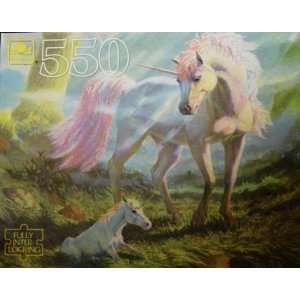    Unicorn Mother & Baby 550 Piece Jigsaw Puzzle Toys & Games