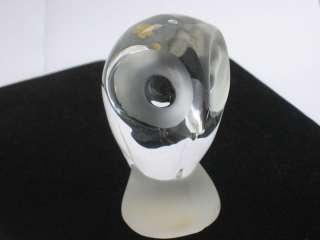   REIJMYRE Crystal Art Glass Figural Bird Owl Paperweight Sweden  