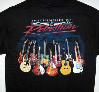 Rebellion Guitar t shirt ACOUSTIC & ELECTRIC ROCK  