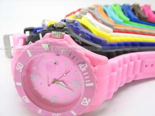   DATE Unisex Jelly Candy Sports Dial Quartz 13 colors for choose  