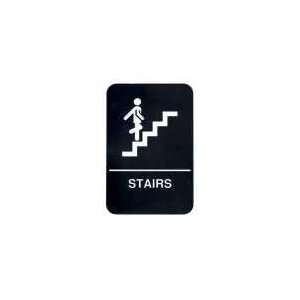   Update International S69B 8BK Stairs Braille Sign: Office Products
