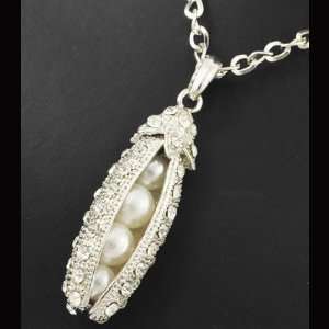  DIY Jewelry Making 1X Luxurious Pearls in Pea Pod Necklace 