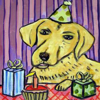 Puppy Birthday Party Supplies on Retriever Birthday Party Picture Ceramic Gift Pet Dog Art Tile Coaster