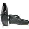 Clarks Mens Originals Wallabee Black Leather Boot  