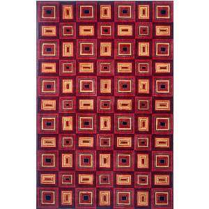  Momeni 0 New Wave IV 53 Red Contemporary Rug Furniture 