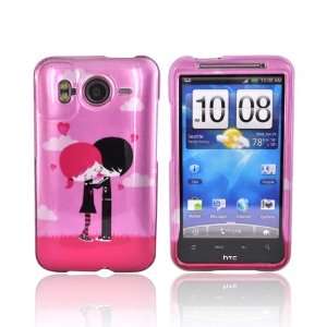  PINK EMO LOVE Hard Plastic Case Cover For HTC Inspire 4G 