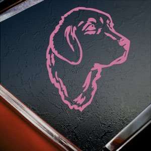  Golden Retriever Dog Head Pink Decal Truck Window Pink 