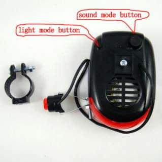   Bicycle 5 LED Warning Light 8 Sounds Electronic Horn Bell Siren  