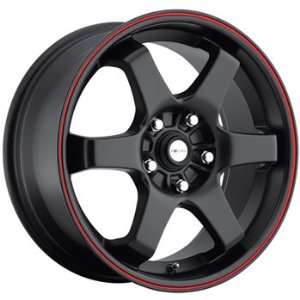  16x7 Black Red Wheel Focal x 4x100 4x4.5 Automotive