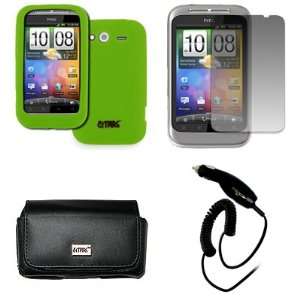  EMPIRE HTC Wildfire S Black Leather Case Pouch with Belt 