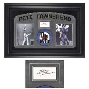Pete Townshend Framed Auto Cut (Deluxe w/Suede/Logos)  