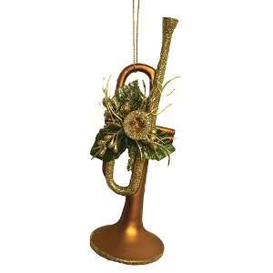  Glittery Trumpet Musical Instrument Christmas Ornament 