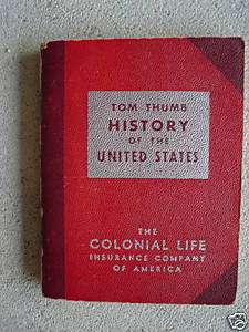 1954 Booklet Tom Thumb History of the United States  