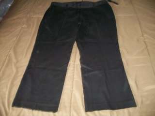 Tommy Hilfiger Misses Size 18 Cotton & Spandex Black Casual Crop Pants 