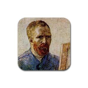   of the Easel By Vincent Van Gogh Square Coasters