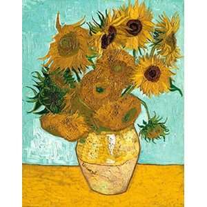  Vincent Van Gogh 27.5W by 35.5H  Vase mit Sonnenblumen 