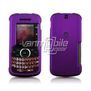 VMG Motorola Clutch i465   Purple Hard 2 Pc Rubberized Plastic Case 