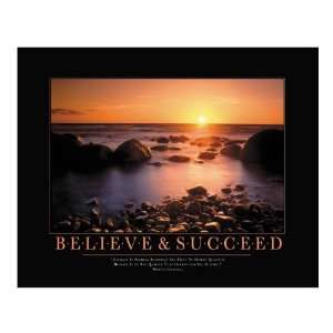    Successories Believe & Succeed Motivational Poster