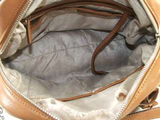 Michael Kors Knox Joan Lock Key Large Leather Zip Satchel Bag Purse 