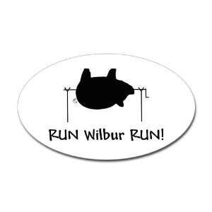  RUN Wilber RUN Funny Oval Sticker by  Arts 