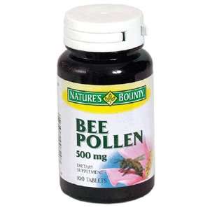  Natures Bounty Bee Pollen 500mg, 100 Tablets Health 