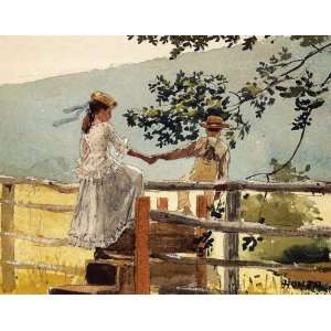   Painting On the Stile Winslow Homer Hand Painted Art