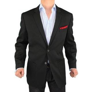 Modern Fit Mens Blazer 2 Button Coat Black