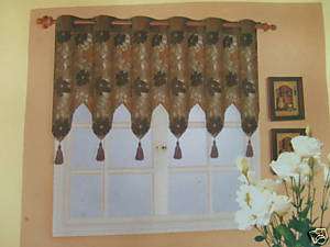 Heavy Duty Valance with Metal Grommets and Tassels  NEW  