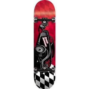  Speed Demon Hot Rod Complete Skateboard (Red/Black, 7.5 