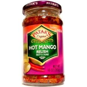 Pataks Original Hot Mango Relish   Fruity & Chunky (Extra Hot)   10oz 