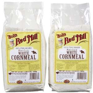 Bobs Red Mill White Cornmeal, 24 oz, 2 pk:  Grocery 