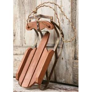  Mini Wood Sled with Runners: Home & Kitchen