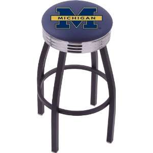  University of Michigan Steel Stool with 2.5 Ribbed Ring 