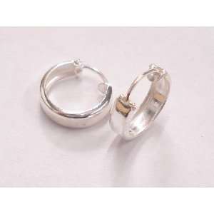  Silver Huggy Earrings (1/2 Diameter) 