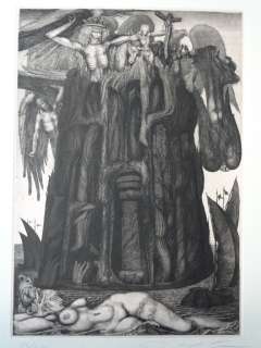   Hand Signed Original Etching The prison of Ikarus 39/200 1975  