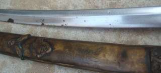 Vintage Japanese Katana Dagger Tanto Sword Rusty Blade Nice Copper 