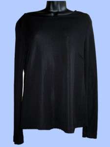 Max Mara Italy 10 44 Black Long Sleeve T Shirt Top EUC  