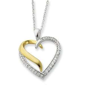  Sterling Silver & Gold plated I Cherish You 18 Inches 