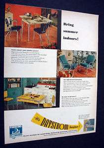 DAYSTROM Bring Summer Indoors 1948 Ad table chairs  