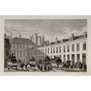  1831 Messagerie Royale Carriages Horses Paris Engraving 