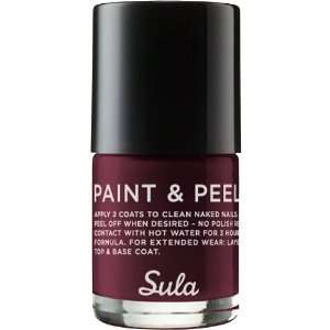  Sula Beauty Paint & Peel Nail Color Merlot 0.5 oz Beauty