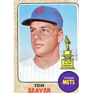  Tom Seaver Unsigned 1968 Topps Card: Sports Collectibles