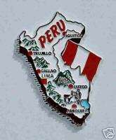 PERU Map Outline Refrigerator MAGNET ~ Peruvian ~ NEW  