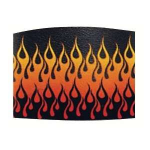    Leather Hair Coverz Biker Flames   1 inch Musical Instruments