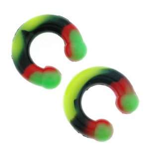  Rasta Flexible Silicone Horseshoes   00G (10mm)   Sold as 