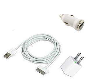   NEW CHARGER +AUTO CHARGER+USB SYNC CHARGING CABLE FOR IPHONE/IPOD