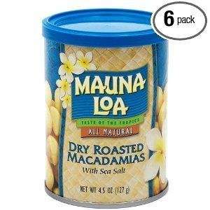 Mauna Loa Dry Roasted with Sea Salt Macadamia Nuts 6pk:  
