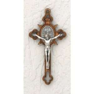  INRI Crucifix with St. Benedict Medal Wood with Cord 3 